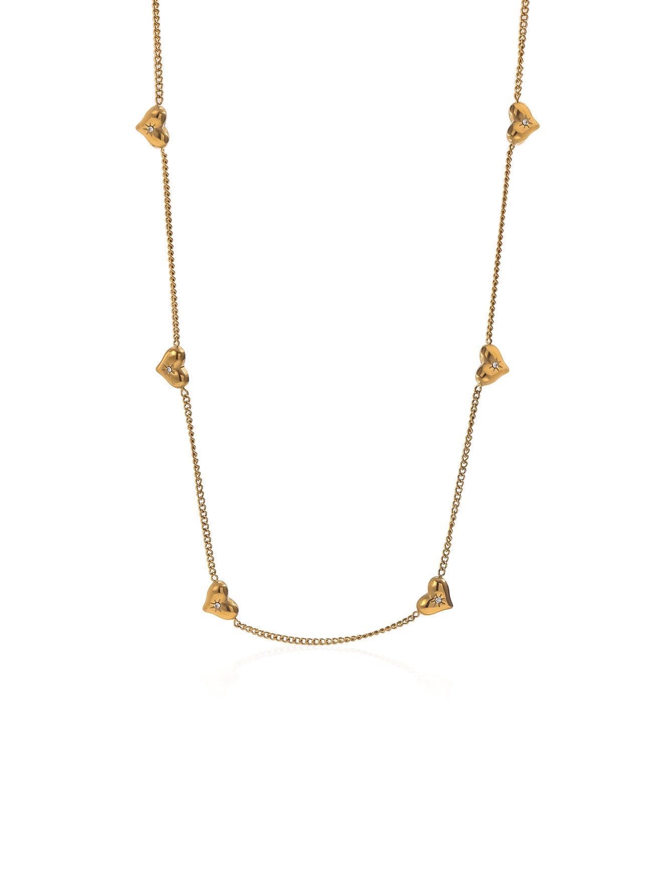 Lxalry 18K Gold-Plated Heart Necklace Stainless Steel Hypoallergenic Jewelry, Tarnish Free Minimalist Gift For Women, Wife Mom Girlfriend Valentine S Day Anniversary Everyday Elegance