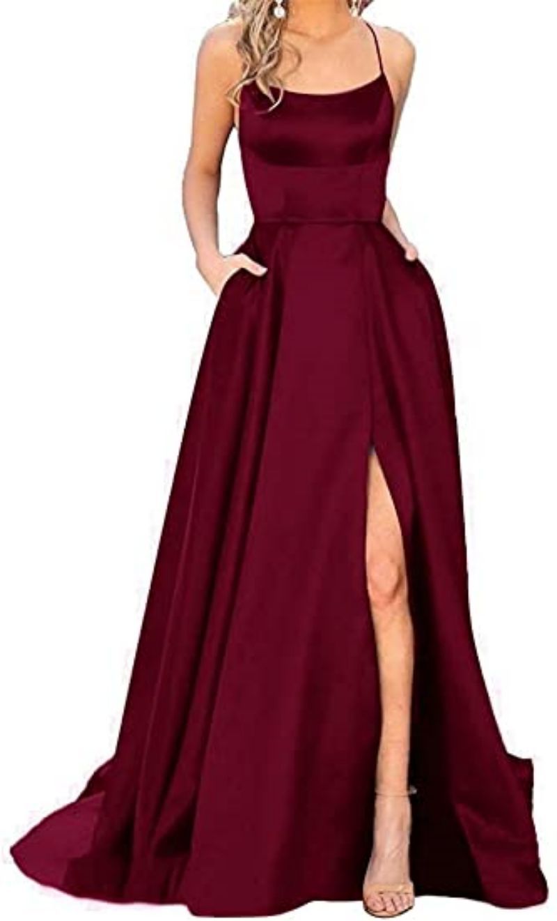 Sleeveless Split Prom Evening Dress New