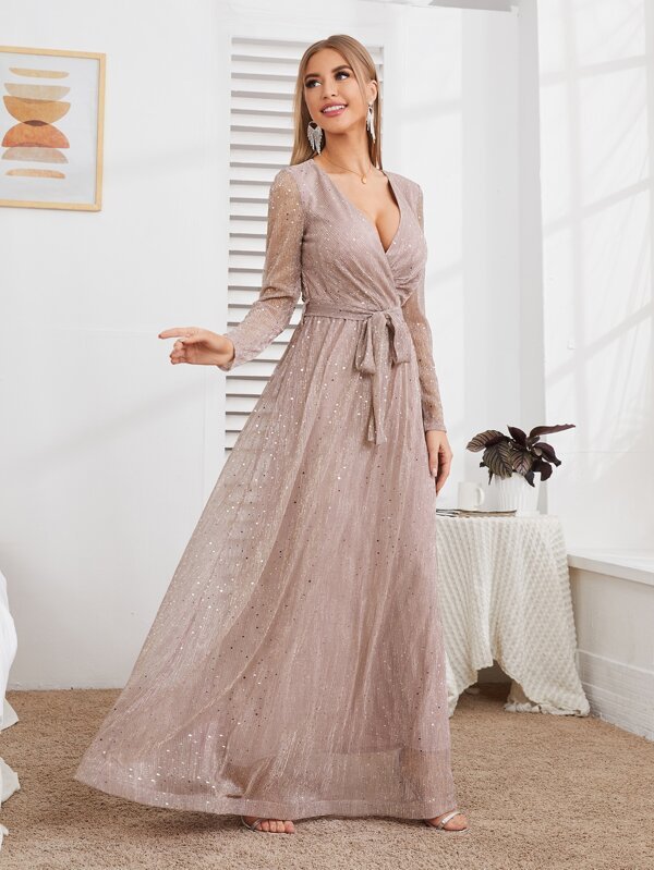 Lace Long Sleeve Prom Wedding Dress Backless